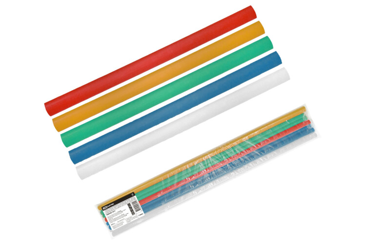 Трубки термоусаживаемые, набор 5 цветов по 2 шт. ТТкНГ(3:1)-25,4/8,5 | SQ0548-1611 | TDM