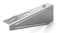 Кронштейн настенный для проволочного лотка безвинтовой 100 мм, толщ. 1,5 мм, гор. цинк | КНПЛБ-100-1,5-ГЦ | OSTEC