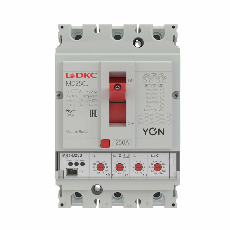 Выключатель автоматический в литом корпусе YON MD160H-MR1 | MD160H-MR1 | DKC