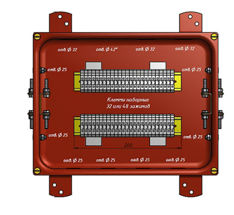 Коробка распределительная соединительная КС-40 УХЛ1,5 IP65 металлические заглушки | zeta30356 | ЗЭТАРУС