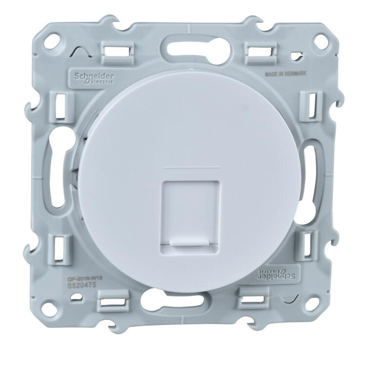 Odace Белый Розетка компьютерная RJ45 кат.6Е UTP infraplus | S52R475 | Schneider Electric