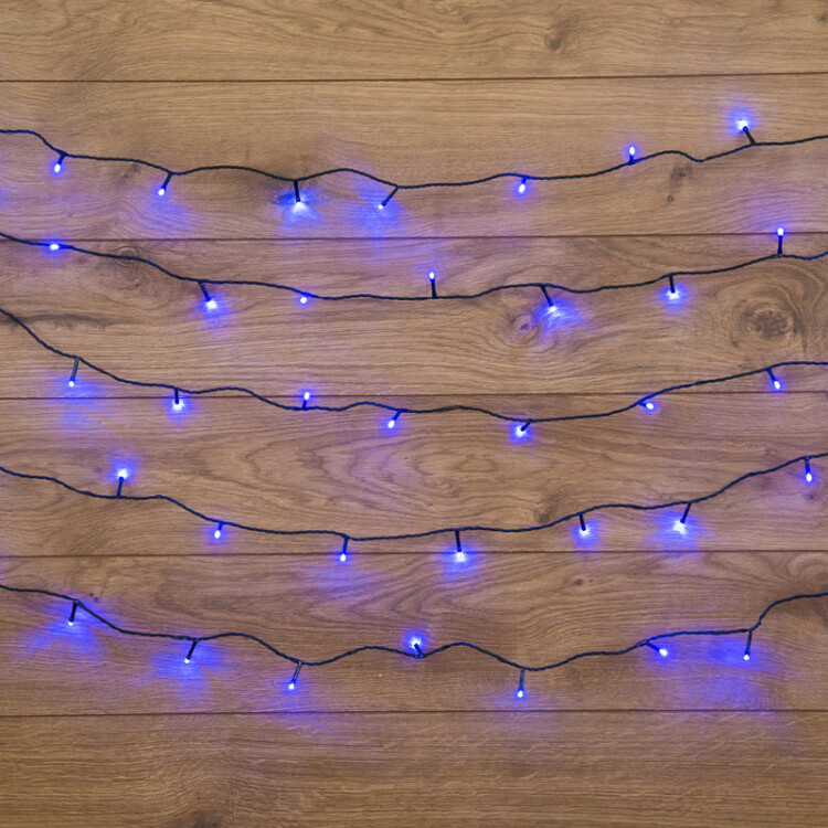 Гирлянда "Твинкл Лайт" 15 м, темно-зеленый ПВХ, 120 LED, цвет синий | 303-053 | NEON-NIGHT