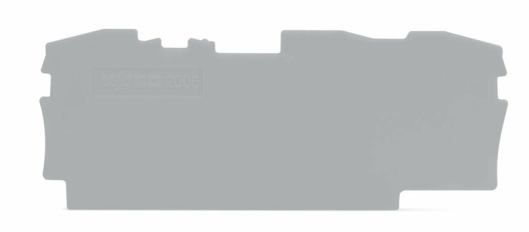 Торцевая и промежуточная пластина; толщиной 1 мм; серые (уп/25шт) | 2006-1391 | WAGO