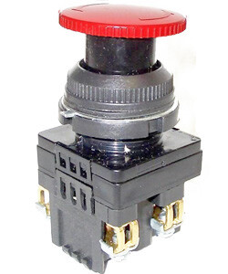 КЕ-201 У2 исп.2, красный, 1з+1р, гриб с фиксацией, IP54, 10А, 660В, выключатель кнопочный (ЭТ) | ET561481 | Электротехник
