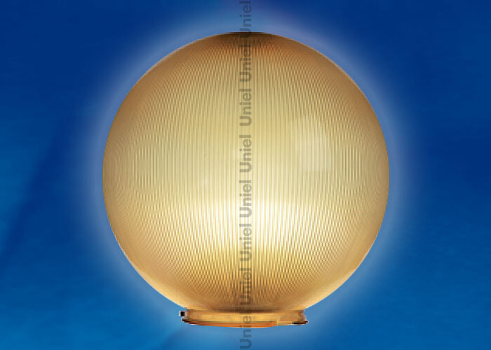 Рассеиватель для садово-паркового светильника UFP-P250В BRONZE шар сфера призма с насечками D=250мм | 08097 | Uniel