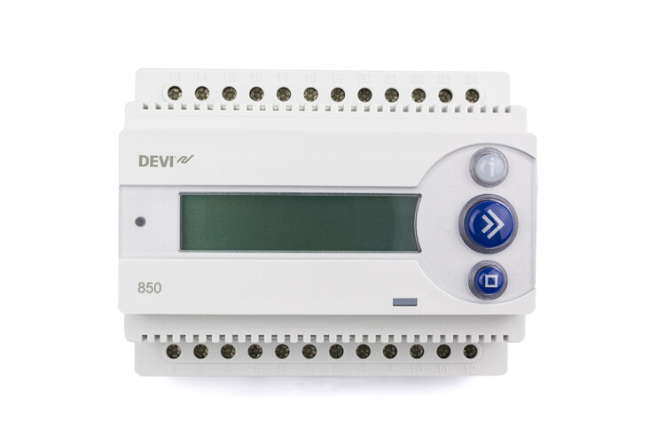 Терморегулятор наружний на шину DIN, с источником питания, DEVIreg™ D-850 IV, 24 В| 140F1084| DEVI