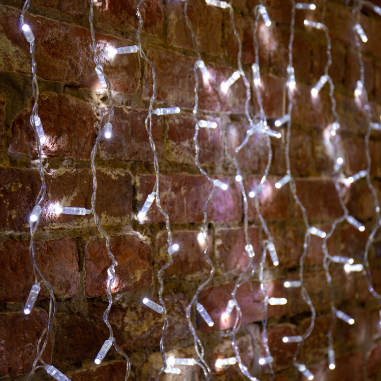 Гирлянда "Светодиодный Дождь" 2x0,8м, прозрачный провод, 230 В, диоды Белые, 160 LED | 235-105 | NEON-NIGHT