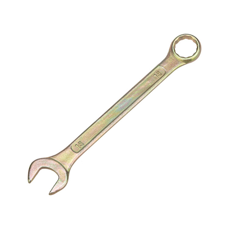 Ключ комбинированный 15 мм, желтый цинк | 12-5810-2 | REXANT
