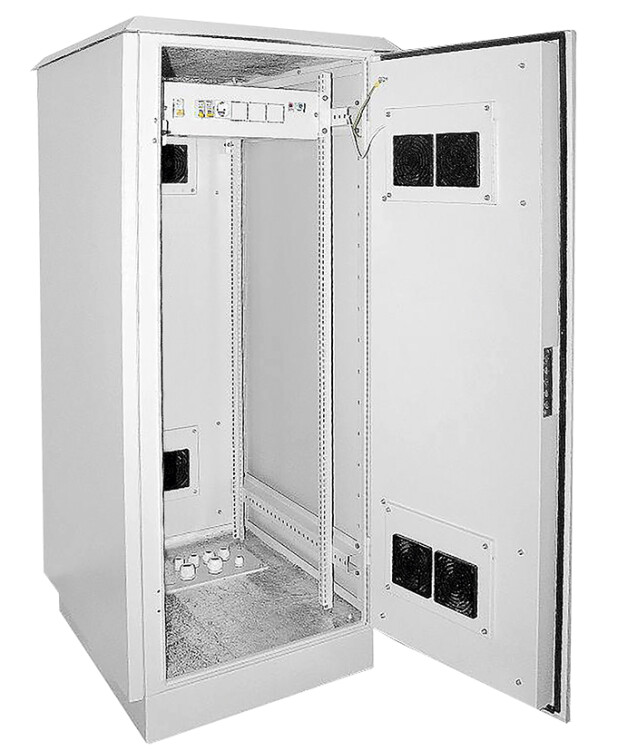 Шкаф уличный 19" 42U 720x860, IP55 металл двери, серый | LO35-42U78-MM55 | ITK