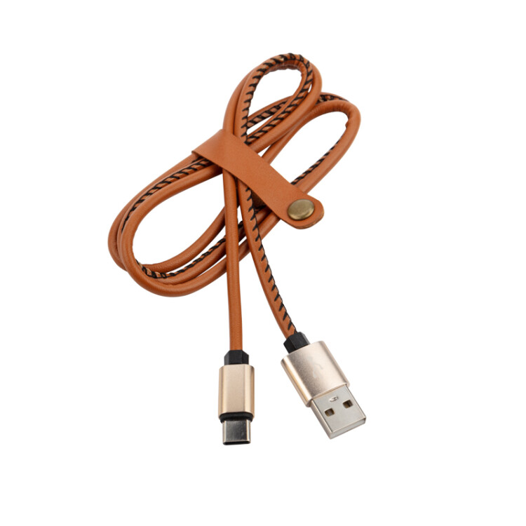 Кабель USB-Type-C/2A/leather/brown/1m/REXANT |18-1897 | REXANT