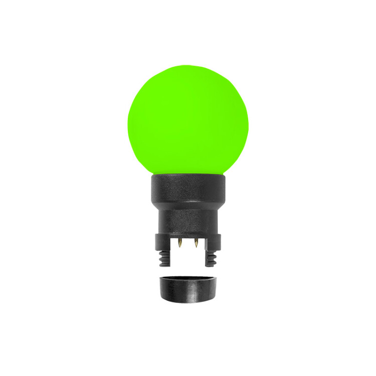 Лампа шар 6 LED для белт-лайта, цвет: Зелёный, ?45мм, зелёная колба | 405-144 | NEON-NIGHT