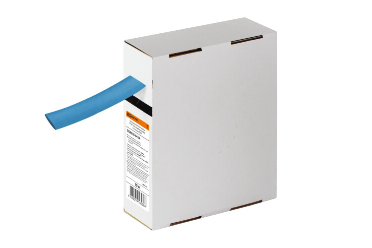 Термоусаживаемая трубка ТУТнг 16/8 синяя в коробке (10 м/упак) | SQ0518-0439 | TDM
