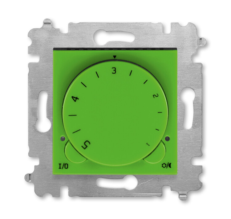 ABB Levit Зелёный / дымчатый чёрный Терморегулятор с поворотной ручкой 16А | 3292H-A00003 67W | 2CHH920003A6067 | ABB