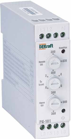 Реле контроля фаз 380В тип 02 серии РК-101 | 23301DEK | DEKraft