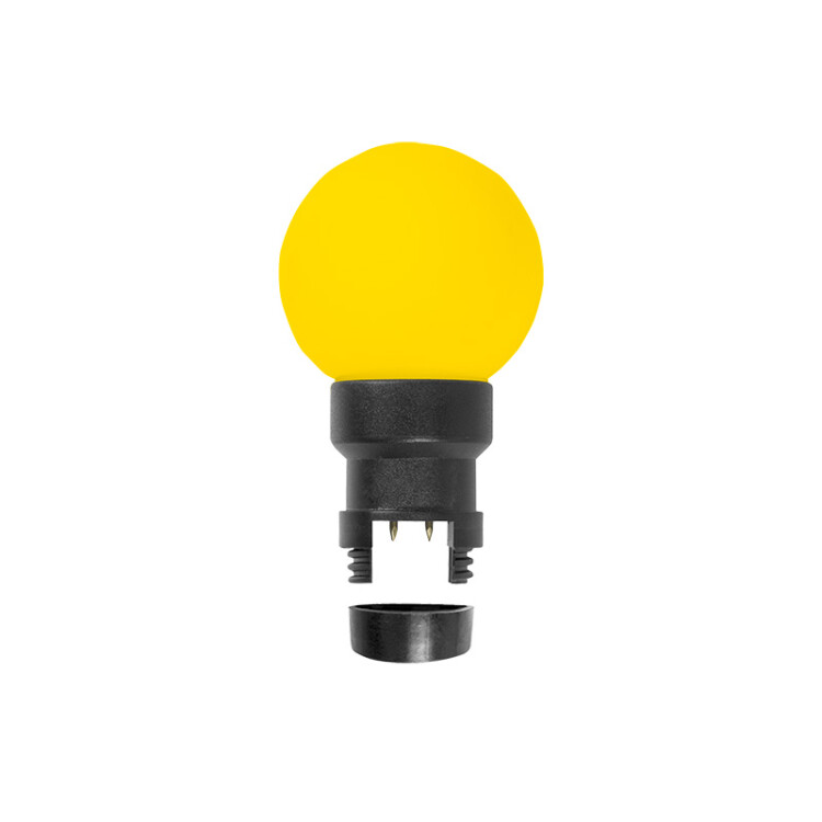 Лампа шар 6 LED для белт-лайта, цвет: Жёлтый, ?45мм, жёлтая колба | 405-141 | NEON-NIGHT