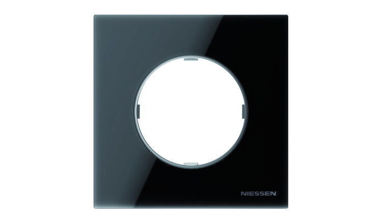 Рамка 1-постовая, серия SKY Moon, цвет стекло чёрное|2CLA867100A3101| ABB