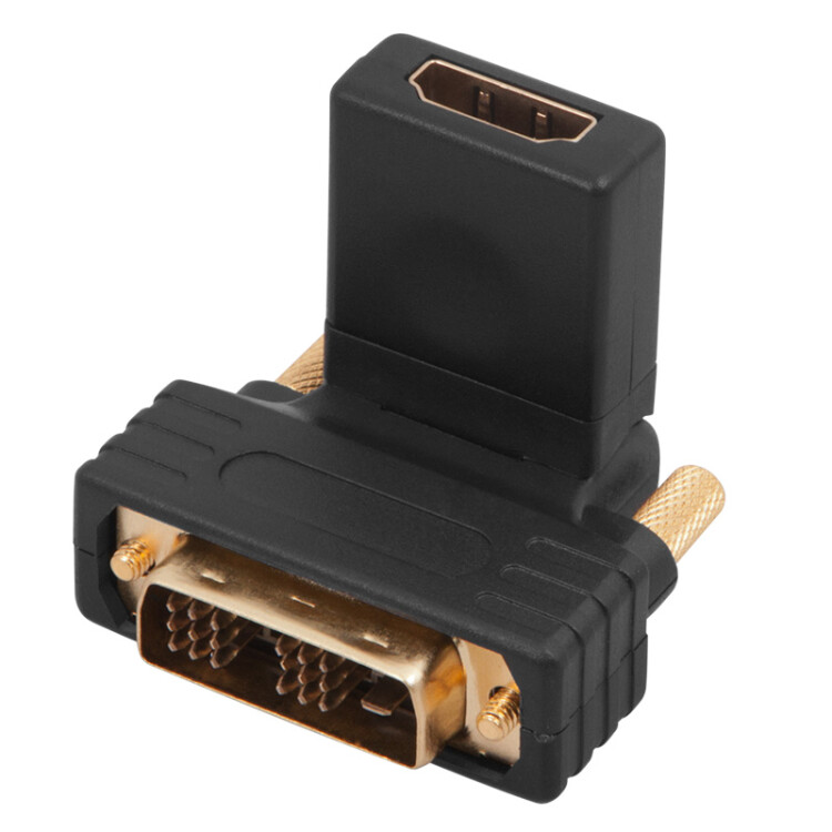 Переходник штекер DVI-D - гнездо HDMI, поворотный | 17-6812 | REXANT