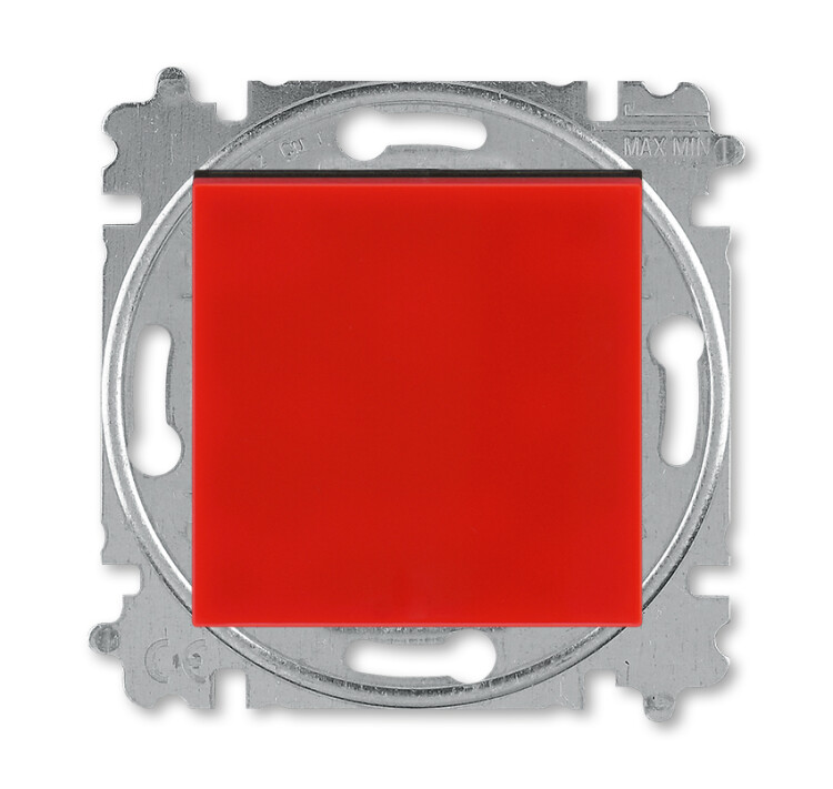 ABB Levit Красный / дымчатый чёрный Переключатель кнопочный 1-кл. | 3559H-A86445 65W | 2CHH598645A6065 | ABB