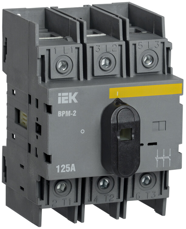 Выключатель-разъединитель модульный ВРМ-2 3P 125А | MVR20-3-125 | IEK