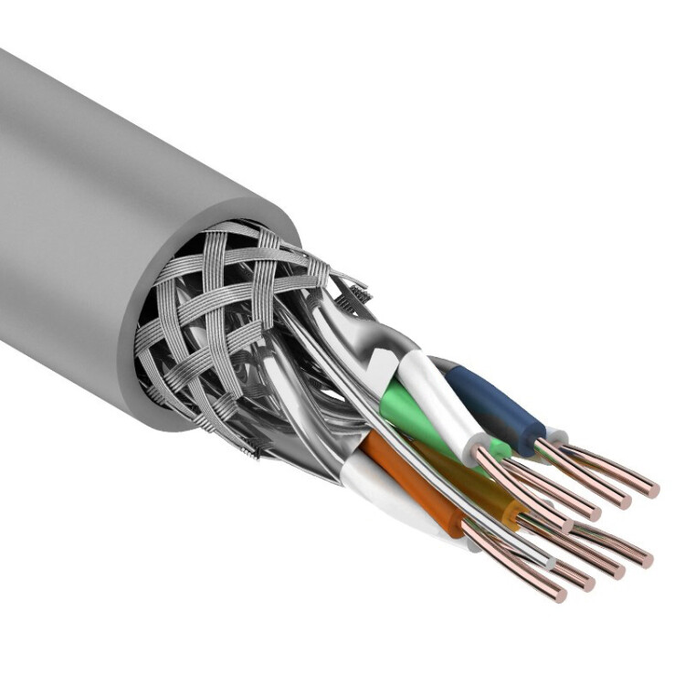 Кабель витая пара SSTP 4PR 23AWG, CAT7, бухта 305 м | 01-0542 | REXANT