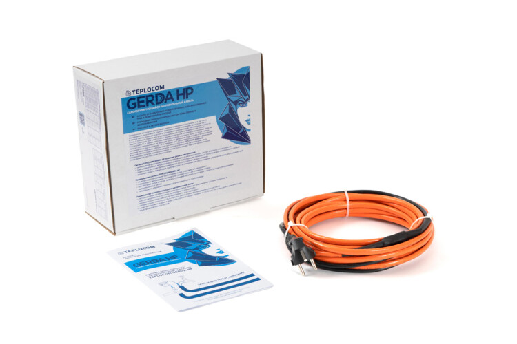 Комплект нагревательного саморегулирующегося кабеля TEPLOCOM GERDA HP-4,0 4м, 68Вт | 2504 | Бастион
