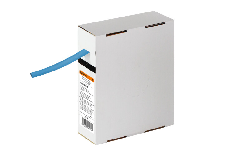 Термоусаживаемая трубка ТУТнг 8/4 синяя в коробке (10 м/упак) | SQ0518-0418 | TDM