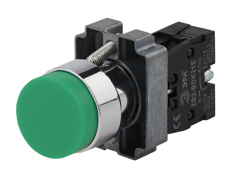 Кнопка управления LAY5-BL31 без подсветки зеленая 1з (20/200/6000) | Б0045671 | ЭРА
