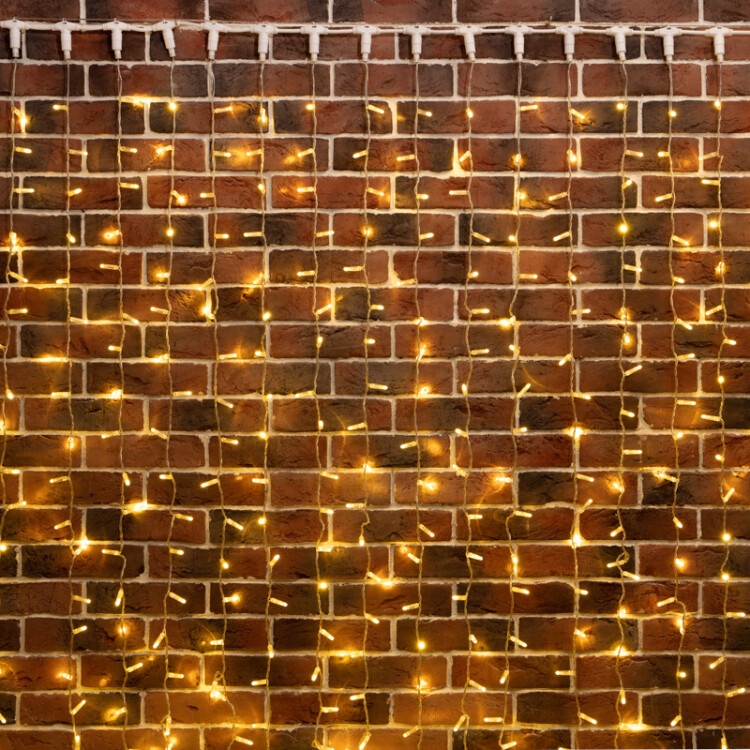 Гирлянда "Светодиодный Дождь" 2х3м, постоянное свечение, прозрачный провод, 230 В, цвет: Золото, 760 LED | 235-158 | NEON-NIGHT