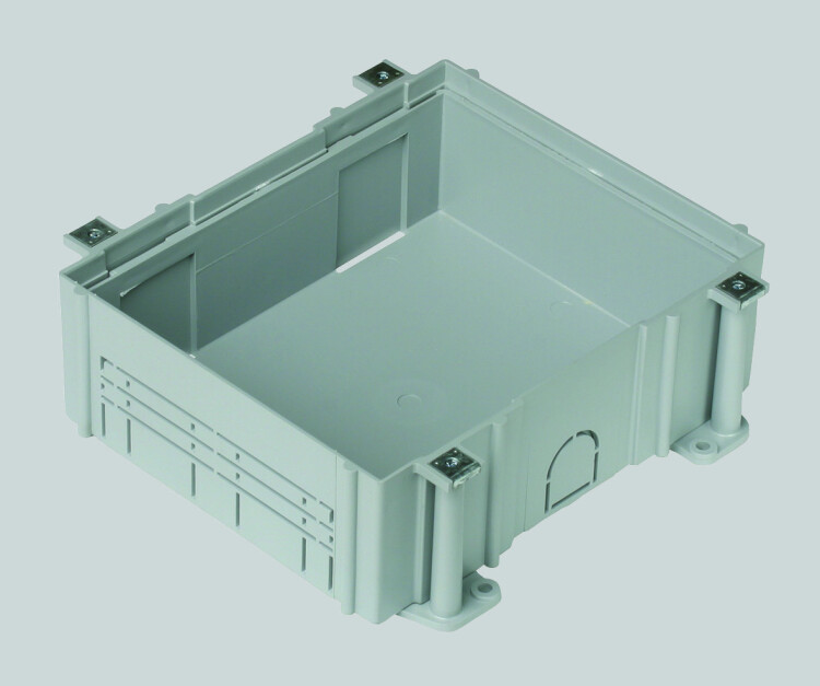 Simon Connect Монтажная коробка под люк в пол на 4 S-модуля, в бетон, глубина 80-130 мм, пластик | G44 | Simon