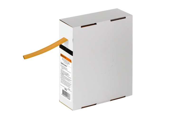 Термоусаживаемая трубка ТУТнг 8/4 желтая в коробке (10 м/упак) | SQ0518-0417 | TDM