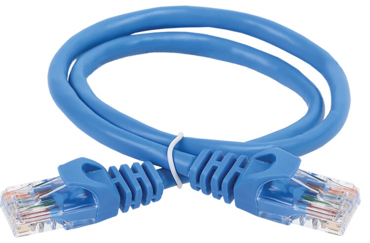 Коммутационный шнур кат. 5Е UTP PVC 10м синий | PC03-C5EU-10M | ITK