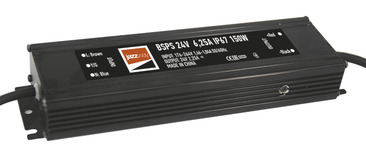 Драйвер для светодиодной ленты LED BSPS 24V 6,25A=150W IP67 3г.гар. | .5024212 | Jazzway