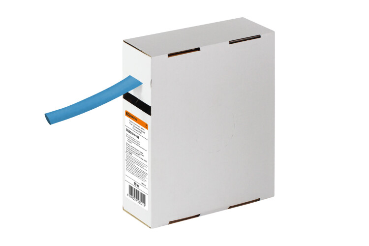 Термоусаживаемая трубка ТУТнг 12/6 синяя в коробке (10 м/упак) | SQ0518-0432 | TDM