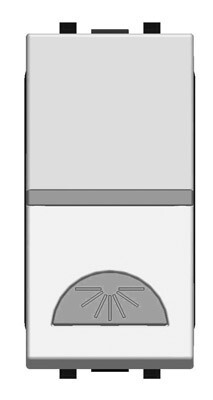 ABB Zenit Серебряный Выключатель 1-клавишный кнопочный НО-контакт с символом Освещение (1 мод) | N2104.2 PL | 2CLA210420N1301 | ABB
