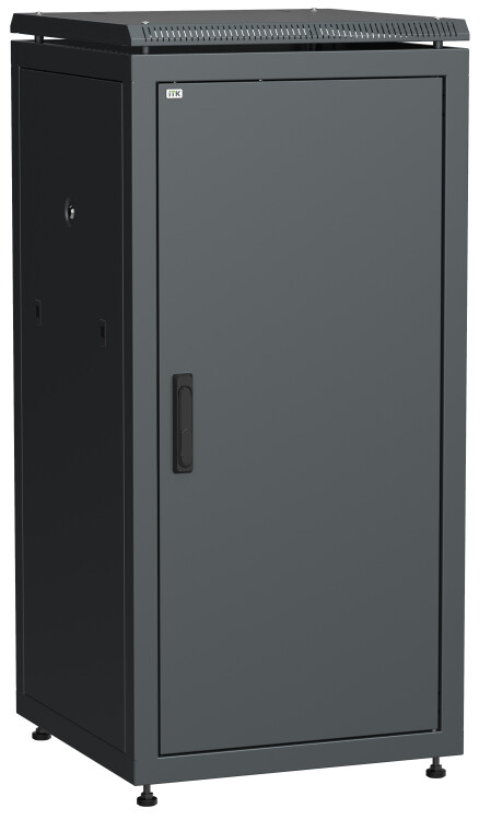 Шкаф сетевой 19" LINEA N 28U 600х600 мм металлическая передняя дверь черный | LN05-28U66-M | ITK
