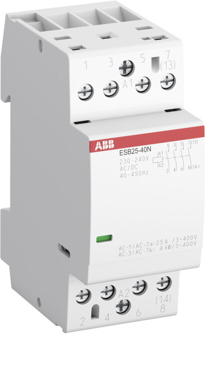 Контактор ESB25-20N-01 модульный (25А АС-1, 2НО), катушка 24В AC/DC | 1SAE231111R0120 | ABB