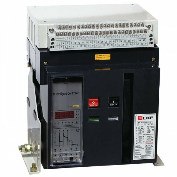 Автоматический выключатель ВА-45 3200/2900А 3P+N 80кА стационарный EKF PROxima | mccb45-3200-2900-4P | EKF