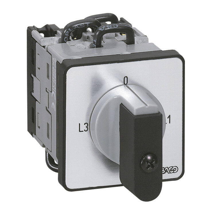 Переключатель электроизмерительных приборов - для амперметра - PR 12 - 6 контактов - 3 ТТ - крепление на дверце | 014650 | Legrand