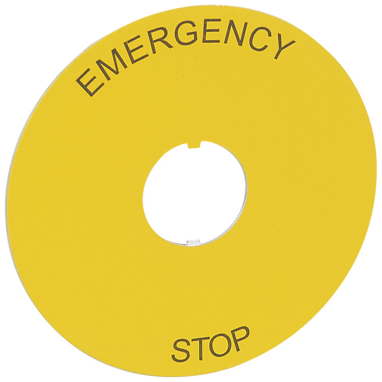 Osmoz этикетка, круг 80мм жёлтый, "EMERGENCY STOP" надпись | 024179 | Legrand