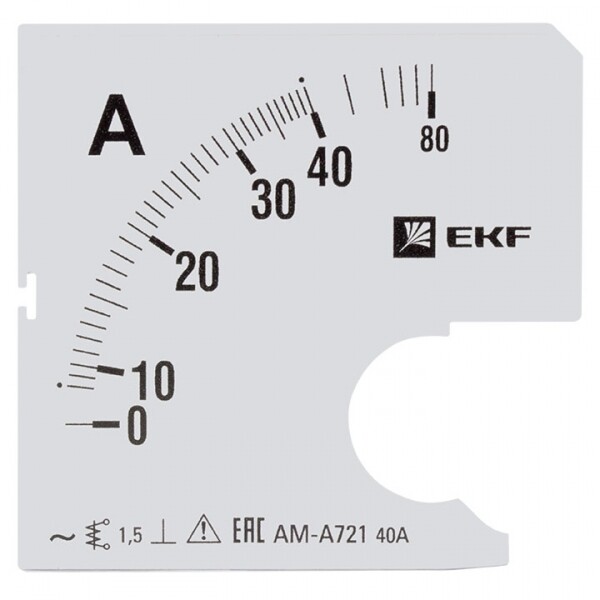 Шкала сменная для A721 80/5А-1,5 EKF PROxima | s-a721-80 | EKF