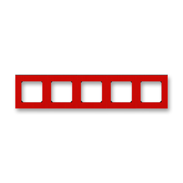 ABB Levit Красный / дымчатый чёрный Рамка 5-ая | 3901H-A05050 65W | 2CHH015050A6065 | ABB
