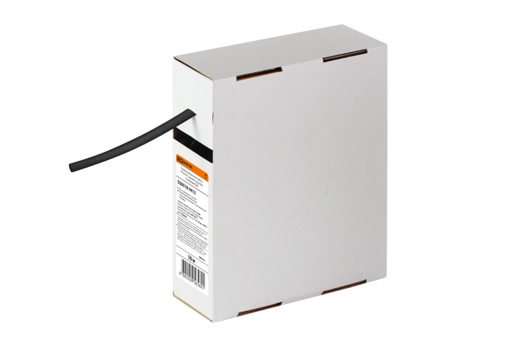 Термоусаживаемая трубка ТУТнг 6/3 черная в коробке (10 м/упак) | SQ0518-0413 | TDM