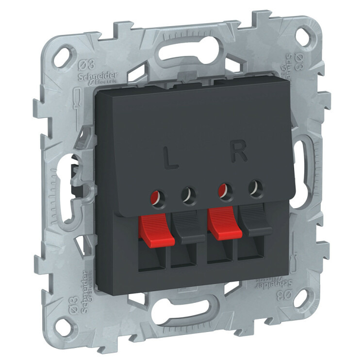 Unica New Антрацит Аудиорозетка | NU548654 | Schneider Electric