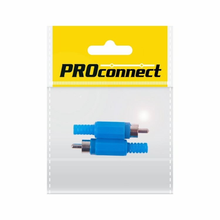 Разъём аудио, RCA пайка, синий, (2шт.) (пакет) PROconnect | 14-0405-8 | PROconnect