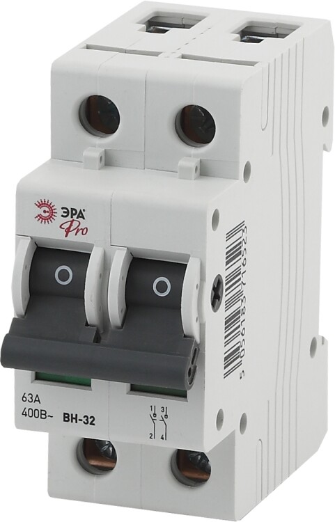 Выключатель нагрузки модульный (мини-рубильник) ВН-32 2P 100A NO-902-164 ЭРА Pro | Б0036874 | ЭРА