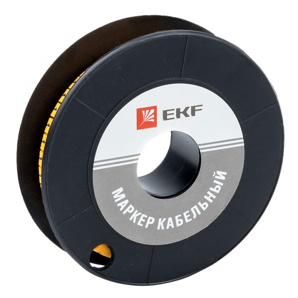 Маркер-кабельный 2,5кв.мм "1" (1000шт.) (ЕС-1) EKF PROxima | plc-KM-2.5-1 | EKF