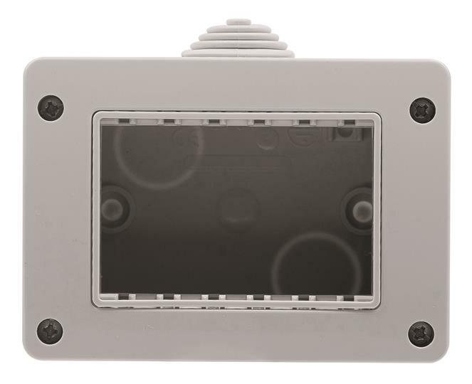 ABB Zenit Коробка IP55 для открытой установки на 3 модуля, Zenit/Stylo | N3391 | 2CLA339100N1101 | ABB