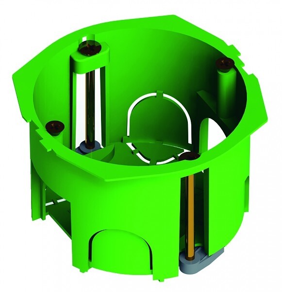 Коробка установочная 68х45 пластиковые лапки, с саморезами с переходником ПК5202 | КУ1201-И | HEGEL