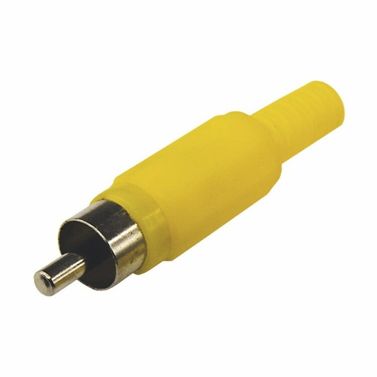 Разъем штекер RCA жёлтый пайка | 14-0402 | REXANT