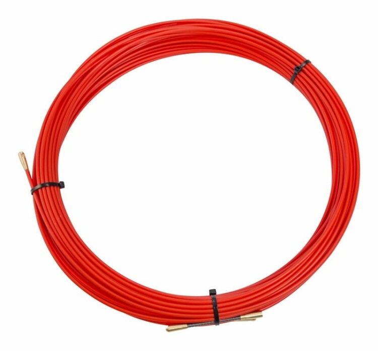 Протяжка кабельная (мини УЗК в бухте), стеклопруток, d=3,5 мм 30 м красная | 47-1030 | SDS